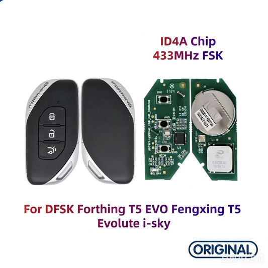 Original Smart Remote Key ID47 ID4A 433MHz for DFSK Dongfeng Forthing T5 Forthing U‑TOUR Xinghai X5