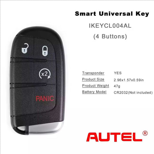 Autel IKEY IKEYCL004AL CL004AL Universal Smart Remote Key 4 Buttons For Chrysler For Autel Smart Key For KM100 IM508 IM608