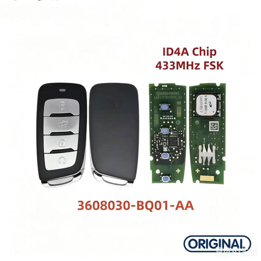 BQ01-AA AP01 M05 Original Smart Key ID4A ID8A ID47 Chip 433MHz for CHANGAN CS35 Plus CS55 CS75 CS85 CS95