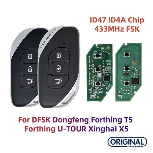 Original Smart Remote Key ID47 ID4A 433MHz for DFSK Dongfeng Forthing T5 Forthing U‑TOUR Xinghai X5