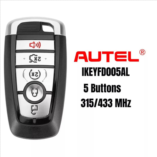 utel IKEYFD005AL FD005AL Universal Smart Remote Key 5 Buttons 315/433MHz For Ford Autel Smart Key For KM100 IM508 IM608