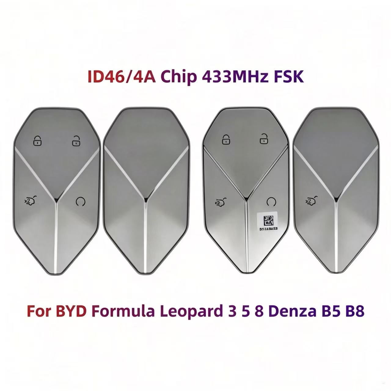 Original Smart Key ID46 ID4A Chip 433MHz UREB-3791200F for BYD Tai 3 Ti7 Denza B3 B5 B8 Leopard 5 8