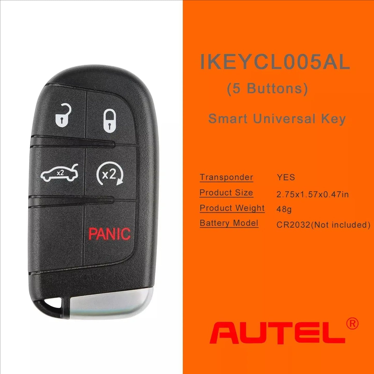 AUTEL CL005AL Universal Smart Key Premium for Chrysler 5 Buttons IKEYCL005AL For Autel Smart Key For KM100 IM508 IM608