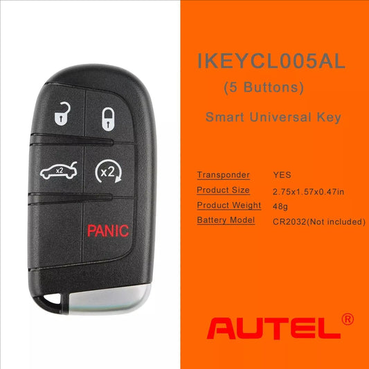 AUTEL CL005AL Universal Smart Key Premium for Chrysler 5 Buttons IKEYCL005AL For Autel Smart Key For KM100 IM508 IM608