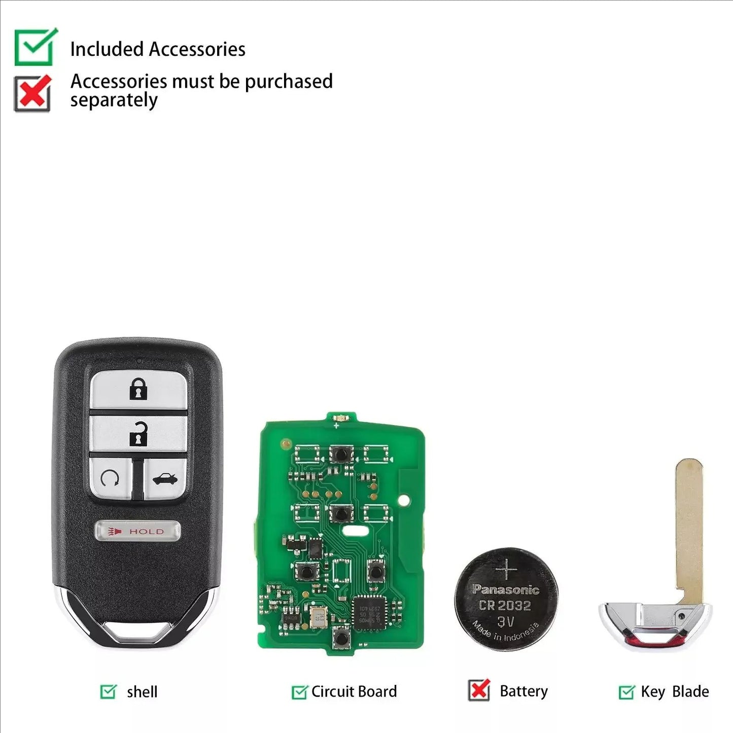 Autel Ikey IKEYHD005AL HD005AL Universal Smart Remote Key 5 Buttons For Honda For Autel Smart Key For KM100 IM508 IM608 KM1