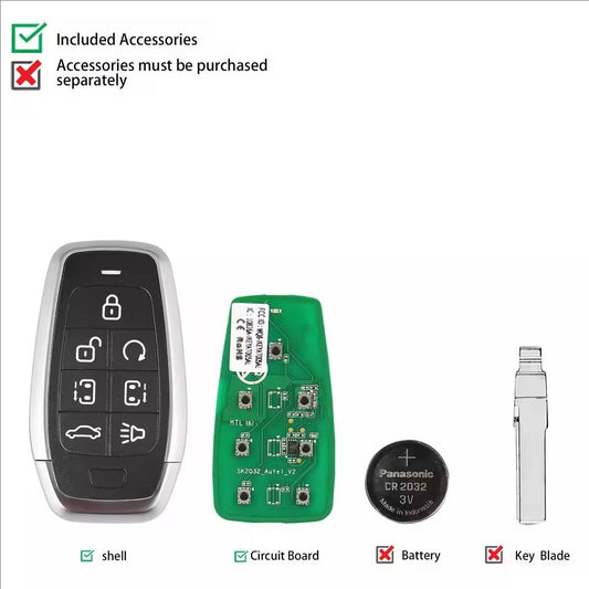 Autel key IKEYAT007AL AT007AL Independent Universal Smart Remote Key 7 Buttons For Autel Smart Key For KM100 IM508 IM608