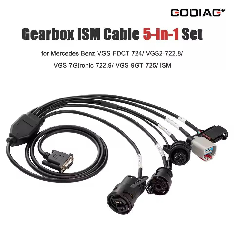 GODIAG for Benz Gearbox ISM Cable VGS-FDCT 724/ VGS2-722.8/ VGS-7Gtronic-722.9/ VGS-9GT-725/ ISM used for GT107+/XHORSE/foxflash