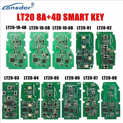 Lonsdor LT20 Smart Key LT20-01 LT20-02 LT20-03 LT20-04/05/06/07 LT20-08 LT20-10 8A+4D Support KW100 K518ISE K518PRO KH100+