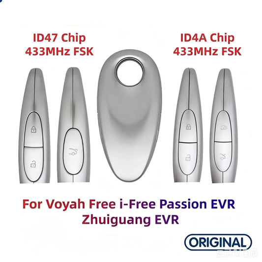 Original Smart Remote Key ID4A ID47 Chip 433MHz for Voyah Free i-Free Passion EVR Zhuiguang EVR