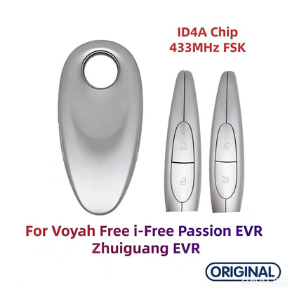 Original Smart Remote Key ID4A ID47 Chip 433MHz for Voyah Free i-Free Passion EVR Zhuiguang EVR