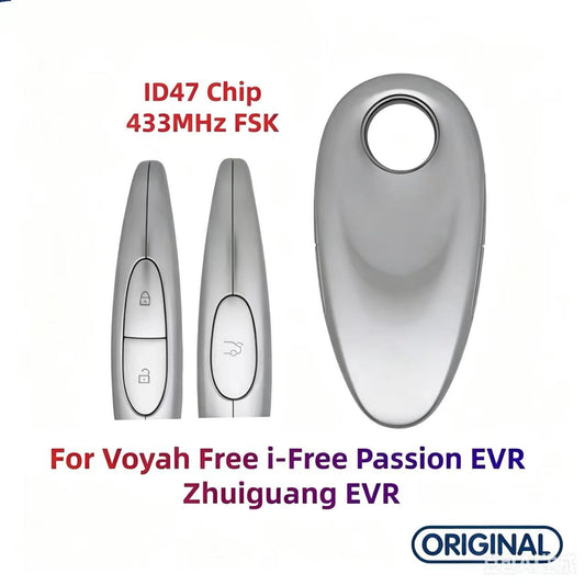 Original Smart Remote Key ID4A ID47 Chip 433MHz for Voyah Free i-Free Passion EVR Zhuiguang EVR