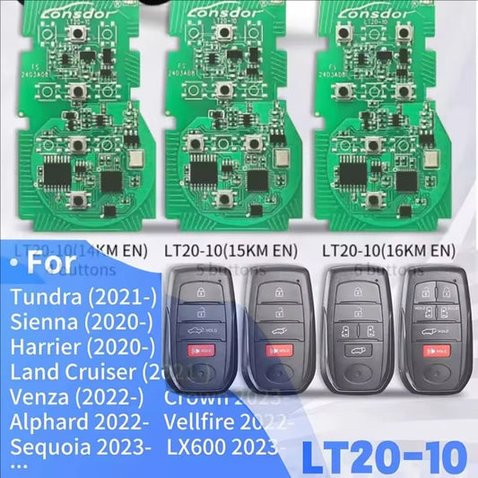 Lonsdor LT20 Smart Key LT20-01 LT20-02 LT20-03 LT20-04/05/06/07 LT20-08 LT20-10 8A+4D Support KW100 K518ISE K518PRO KH100+