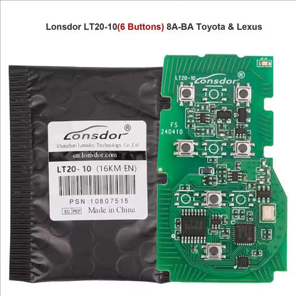 Lonsdor LT20 Smart Key LT20-01 LT20-02 LT20-03 LT20-04/05/06/07 LT20-08 LT20-10 8A+4D Support KW100 K518ISE K518PRO KH100+