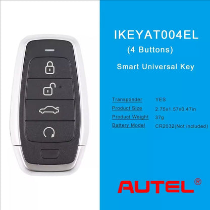 Autel Ikey IKEYAT004EL AT004EL Independent Universal Smart Remote Key 4 Buttons For Autel Smart Key For KM100 IM508 IM608