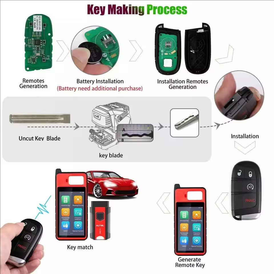 Autel IKEY IKEYCL004AL CL004AL Universal Smart Remote Key 4 Buttons For Chrysler For Autel Smart Key For KM100 IM508 IM608