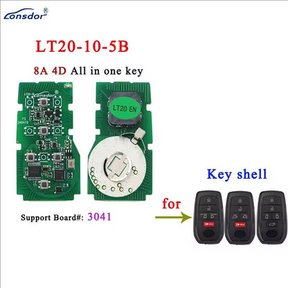 Lonsdor LT20 Smart Key LT20-01 LT20-02 LT20-03 LT20-04/05/06/07 LT20-08 LT20-10 8A+4D Support KW100 K518ISE K518PRO KH100+
