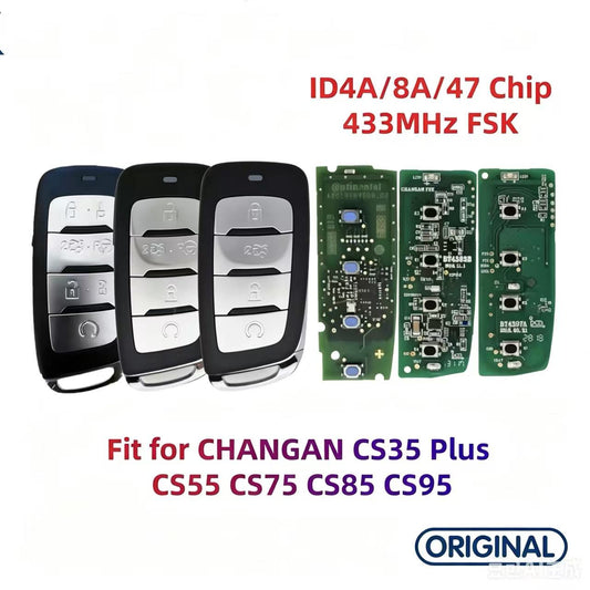 BQ01-AA AP01 M05 Original Smart Key ID4A ID8A ID47 Chip 433MHz for CHANGAN CS35 Plus CS55 CS75 CS85 CS95