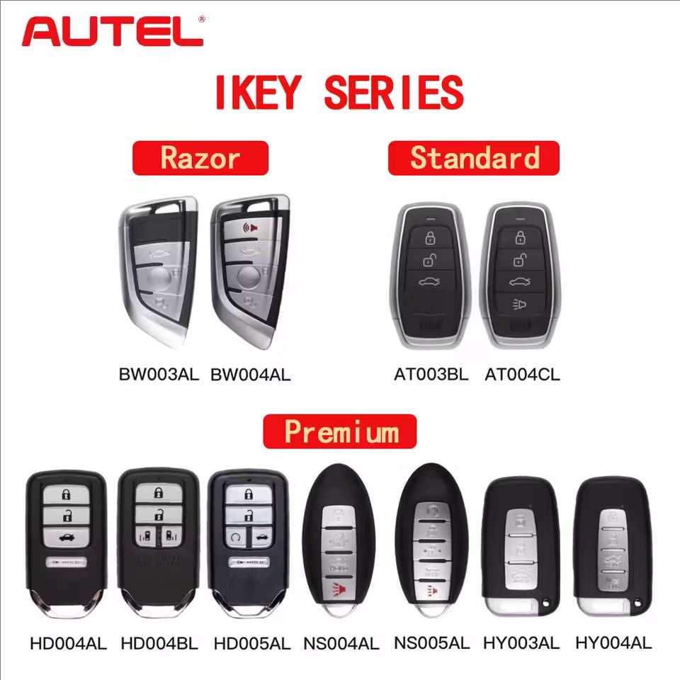 AUTEL IKEYBW003/4AL HD004/05BL NS004/05AL HY003/04AL AT003BL/04CL Universal Remote Smart Key for MaxiIM KM100 IM508 Programmer