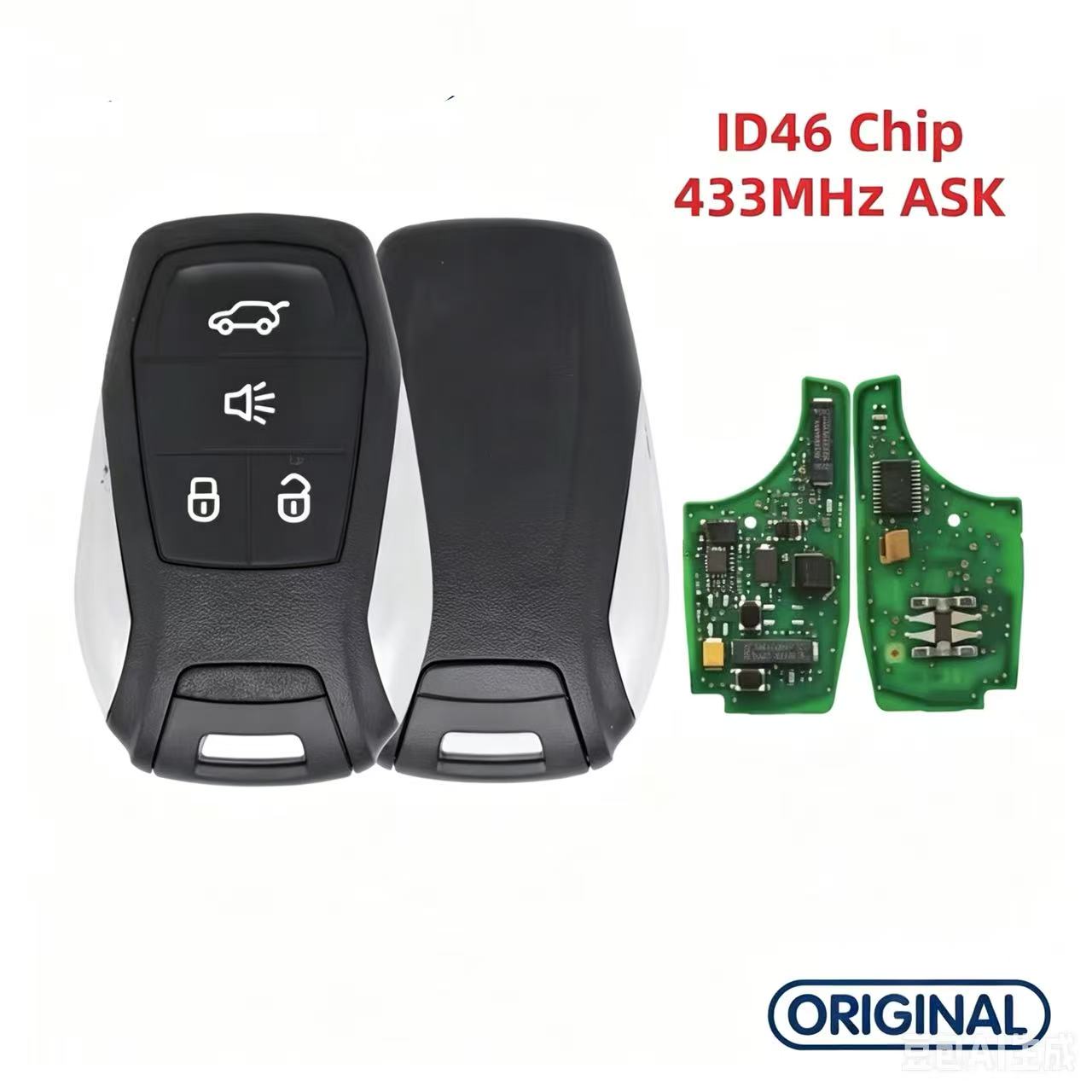 Original Smart Remote Key ID46 Chip 433MHz & 4-5 Buttons Key Shell Case for Southeast Soueast DX3 DX7