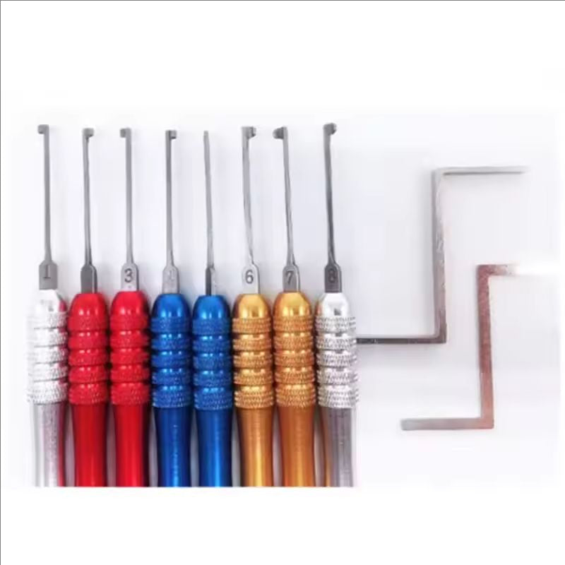 Locksmith Kit HUK 8+2pcs Colored Dimple Kaba Pin Tumber Lock Picks for Pin Tumbler Metal Craftsman Lockpick Kit Set