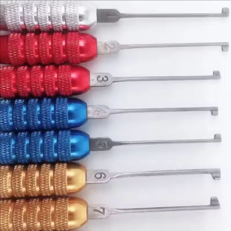 Locksmith Kit HUK 8+2pcs Colored Dimple Kaba Pin Tumber Lock Picks for Pin Tumbler Metal Craftsman Lockpick Kit Set