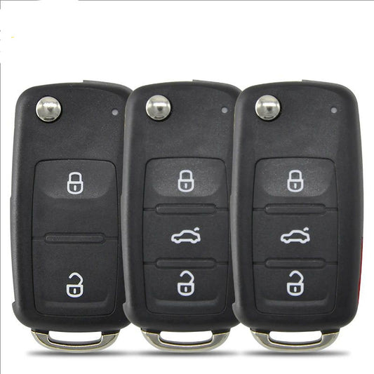 Filp Car Remote Key Shell Case For VW Volkswagen Beetle Caddy Golf Jetta Polo Tiguan Touran Replacement Key Housing