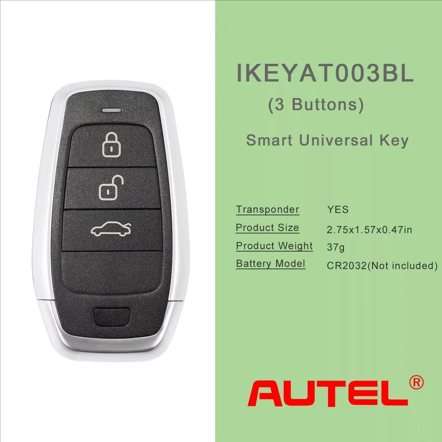 Autel IKEY IKEYAT003BL AT003BL Universal Smart Remote Key 3 Buttons For Autel Smart Key For KM100 IM508 IM608 KM100E