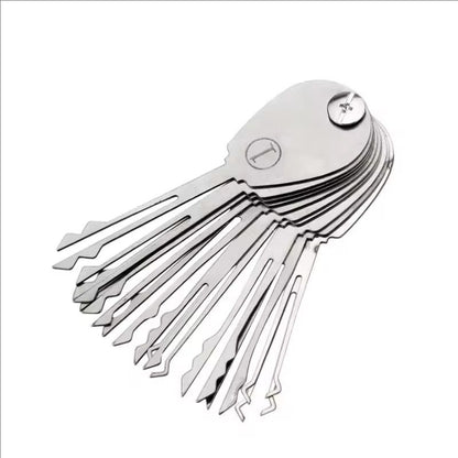 21PCS Foldable Car Lock Double Sided Opener Practice Locksmith Equipment Tool