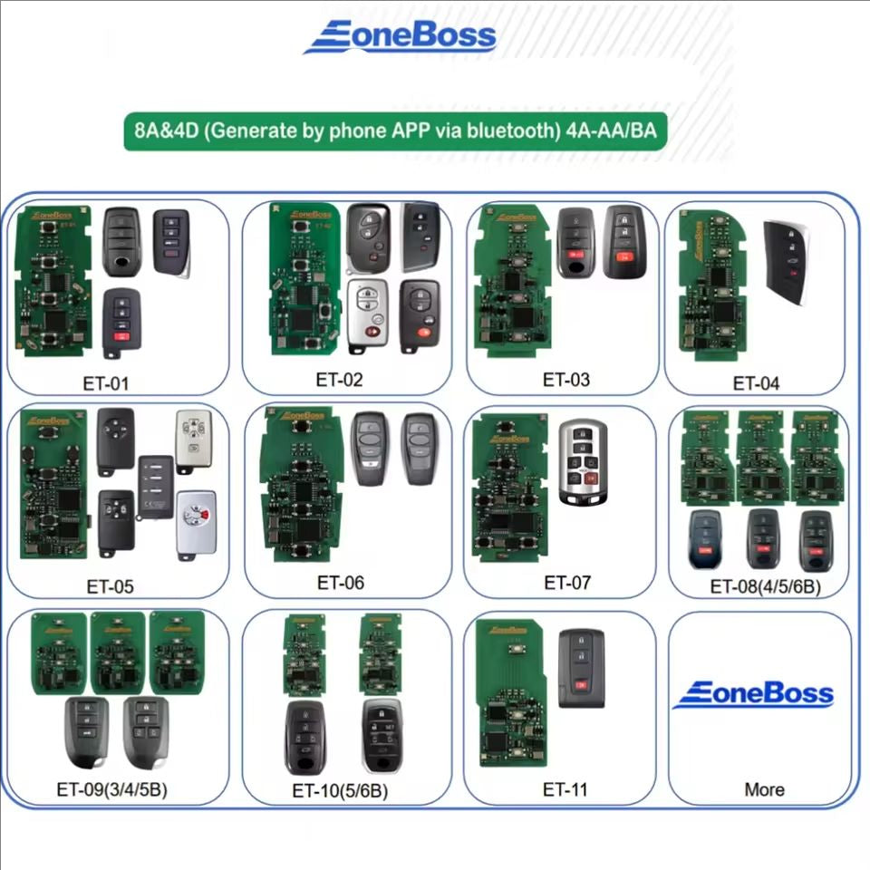 EONEBOSS ET Smart Key 8A+4D BA Chip For To-yota Le-xus Support VVDI KEYDIY AUTEL OBDSTAR Universal PCB Circuit Board
