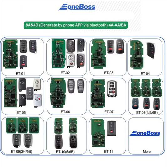 EONEBOSS ET Smart Key 8A+4D BA Chip For To-yota Le-xus Support VVDI KEYDIY AUTEL OBDSTAR Universal PCB Circuit Board