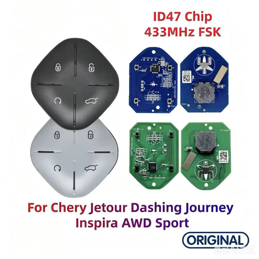 Original Smart Remote Key ID47 Chip 433MHz for Chery Jetour Dashing Journey Inspira AWD Sport