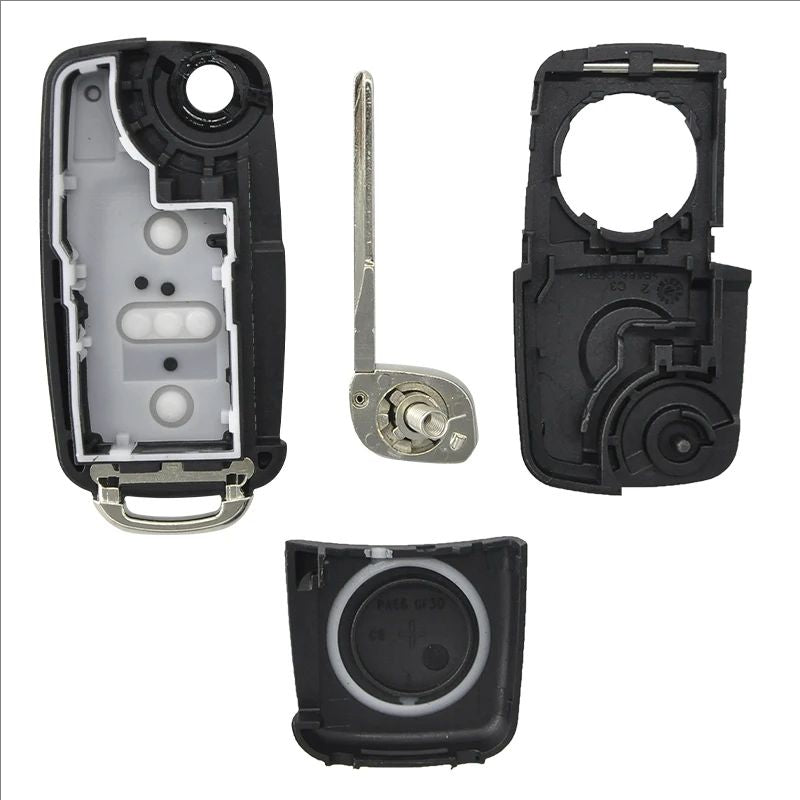 Filp Car Remote Key Shell Case For VW Volkswagen Beetle Caddy Golf Jetta Polo Tiguan Touran Replacement Key Housing