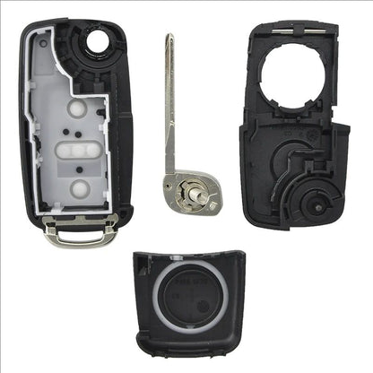 Filp Car Remote Key Shell Case For VW Volkswagen Beetle Caddy Golf Jetta Polo Tiguan Touran Replacement Key Housing