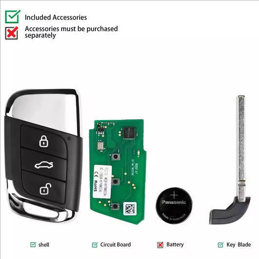 Autel IKEYVW003AL VW003AL Universal Smart Remote Key 3 Buttons for Volkswagen For Autel Smart Key For KM100 IM508 IM608