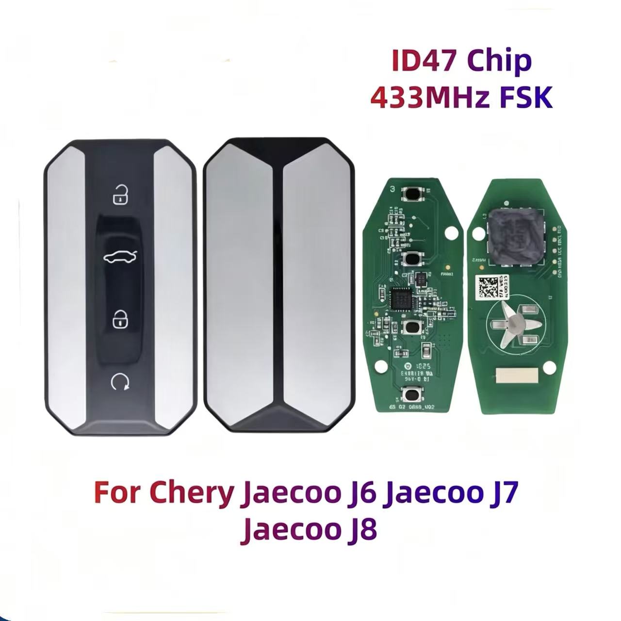 Original Smart Remote Key ID47 Chip 433MHz for Chery Jaecoo J6 Jaecoo J7 Jaecoo J8