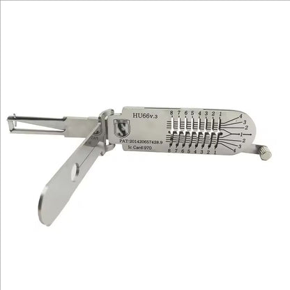 New Stely HU66 V.3 Lishi 2in1 Decoder Super Tools For VW Audi Porsche Skoda hollow out Lock Pick Tool