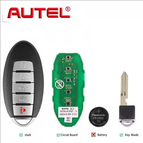 IKEYNS005AL Universal Smart Remote Key 5 Buttons For Nissan Work For Autel Smart Key For KM100 IM508 IM608 KM100E