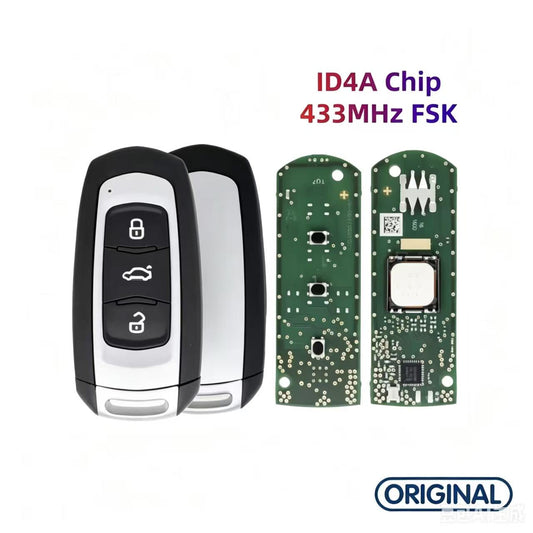Original Smart Remote Key ID4A Chip 433MHz for Geely Atlas Emgrand X7 Geely Azkarra Emgrand GT Borui GT