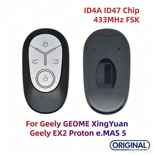 Original Smart Remote Key ID4A ID47 Chip 433MHz for Geely GEOME XingYuan Geely EX2 Proton e.MAS 5