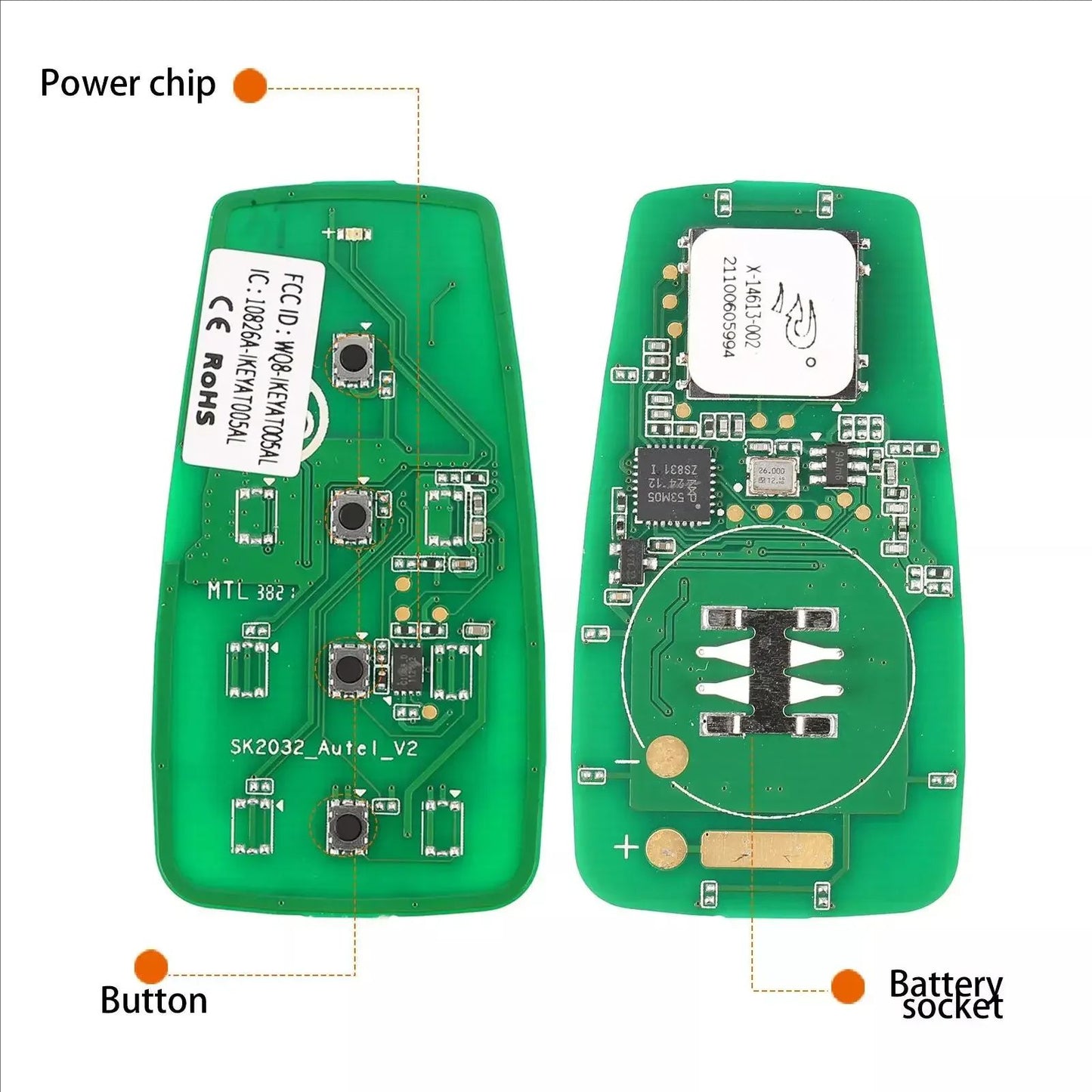 utel IKEYAT004CL AT004CL Universal Smart Remote Key 4 Buttons AUTEL SMART KEY For Autel Smart Key For KM100 IM508 IM608