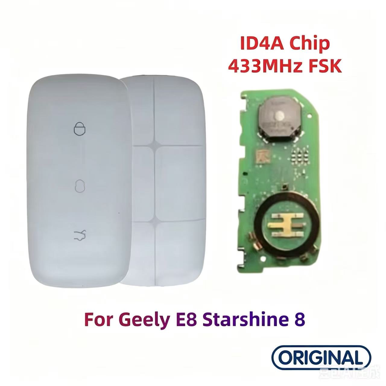 Original Smart Remote Key ID47 ID4A Chip 433MHz for Geely L6 L7 Galaxy L6 Galaxy L7