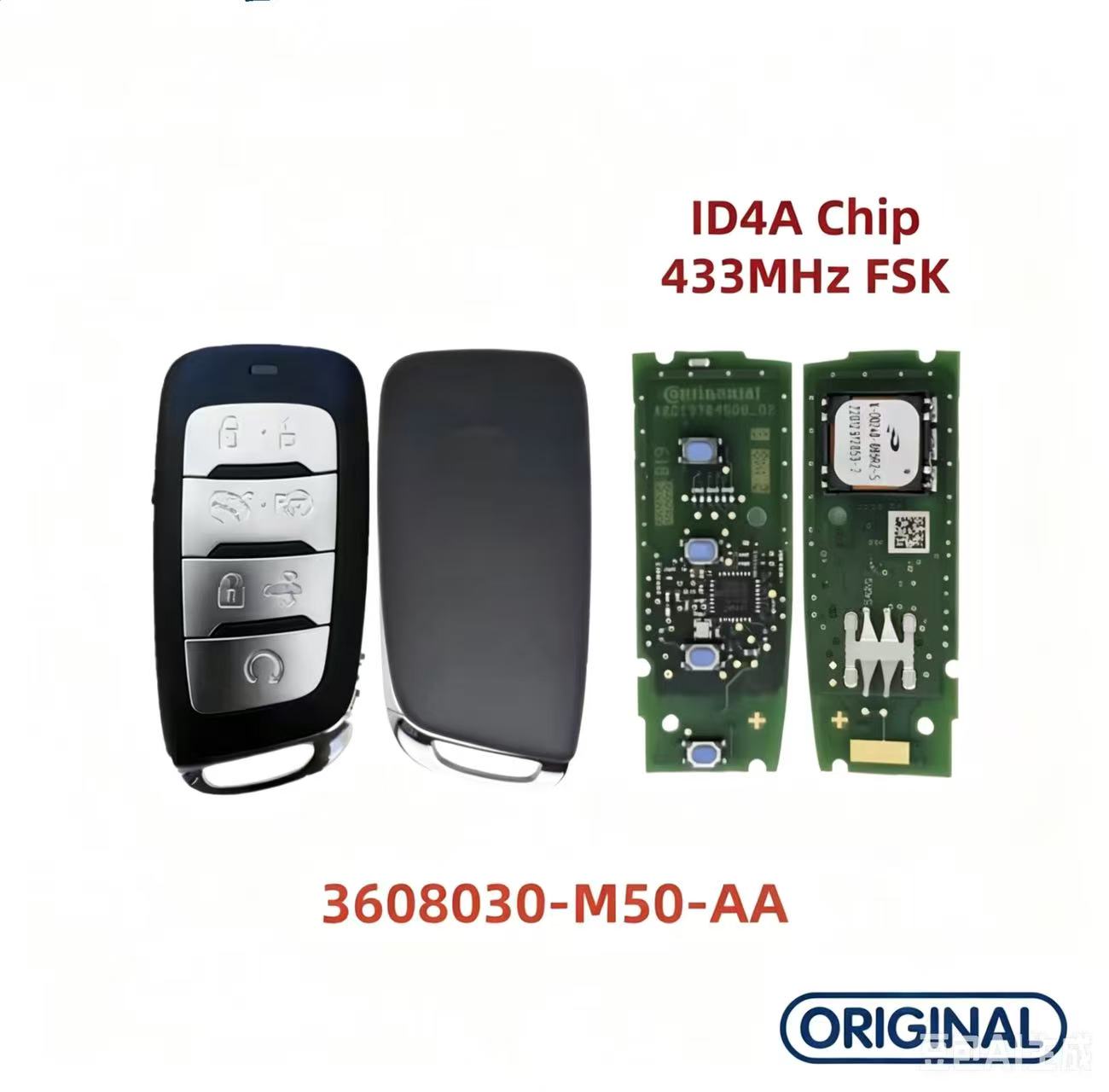 BQ01-AA AP01 M05 Original Smart Key ID4A ID8A ID47 Chip 433MHz for CHANGAN CS35 Plus CS55 CS75 CS85 CS95