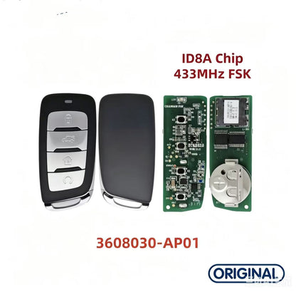 BQ01-AA AP01 M05 Original Smart Key ID4A ID8A ID47 Chip 433MHz for CHANGAN CS35 Plus CS55 CS75 CS85 CS95