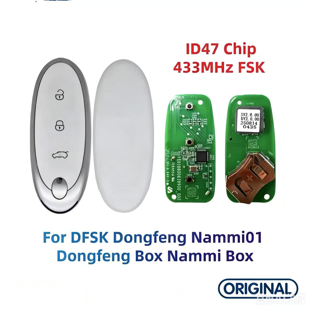 OEM Original Smart Remote Key ID47 ID4A 433MHz for DFSK Dongfeng Nammi01 Dongfeng Box Nammi Box