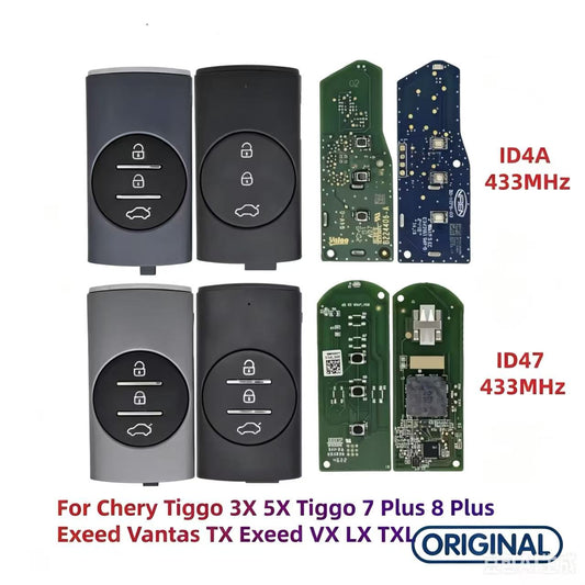 Original Smart Remote Key ID4A ID47 433MHz for Chery Tiggo 5X Tiggo 7 Plus 8 Plus Exeed Vantas TX VX LX TXL