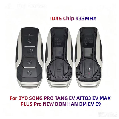 Original Remote Key ID46 Chip 433MHz  K2TF4-21A K2TF4-41A  for BYD SONG PRO TANG EV ATTO3 EV DON HAN DM EV E9