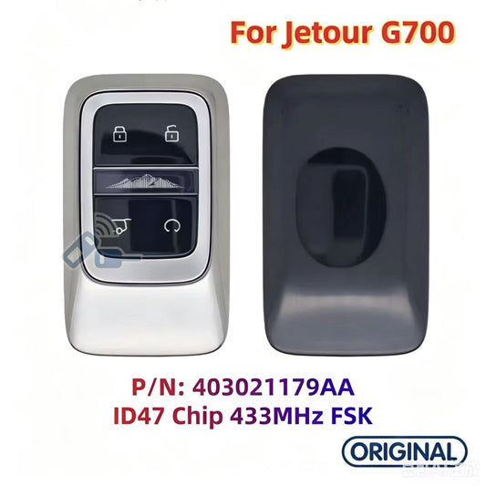 P/N: 403021179AA Original Smart Remote Key ID47 Chip 433MHz for Chery Jetour G700